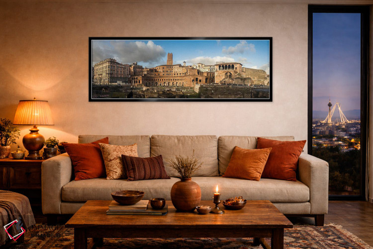 تابلو دکوراتیو Rome,فوروم تراجان، رم اثر ماتئو کولومبو - D6B