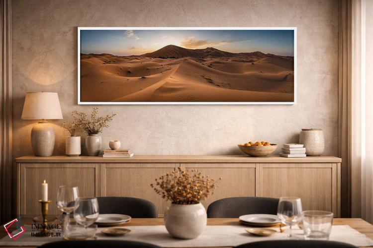 تابلو دکوراتیو Morocco,غروب در صحرای ساهارا، مراکش اثر ماتئو کولومبو - D3W