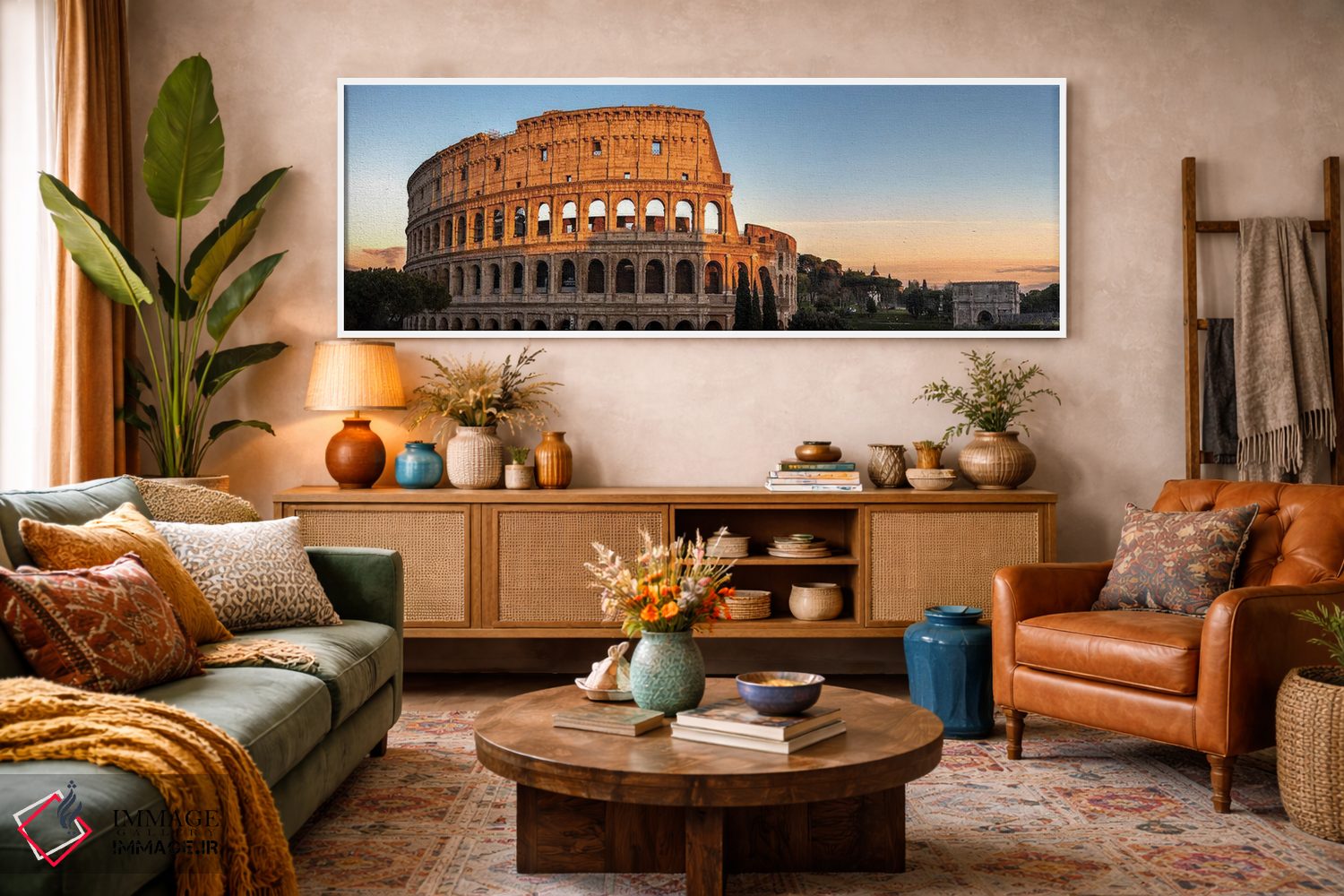 تابلو دکوراتیو Rome,نمای پانورامای کولوسئوم، رم اثر ماتئو کولومبو - D3W