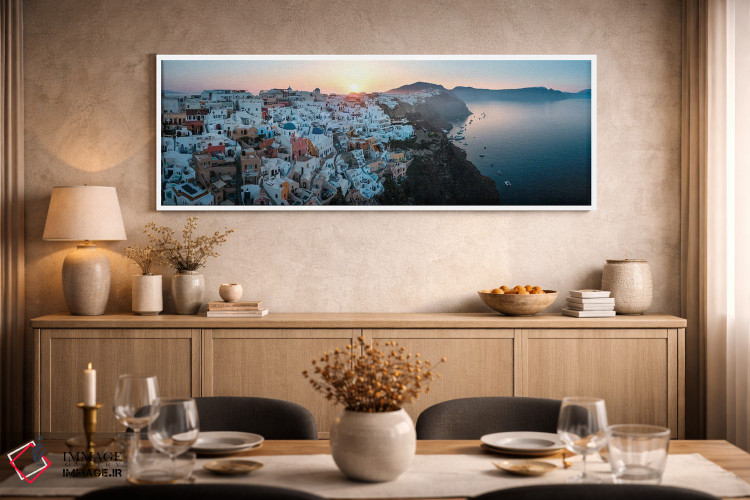تابلو دکوراتیو Santorini, Greece,طلوع پانوراما در سانتورینی، یونان اثر ماتئو کولومبو - D2W