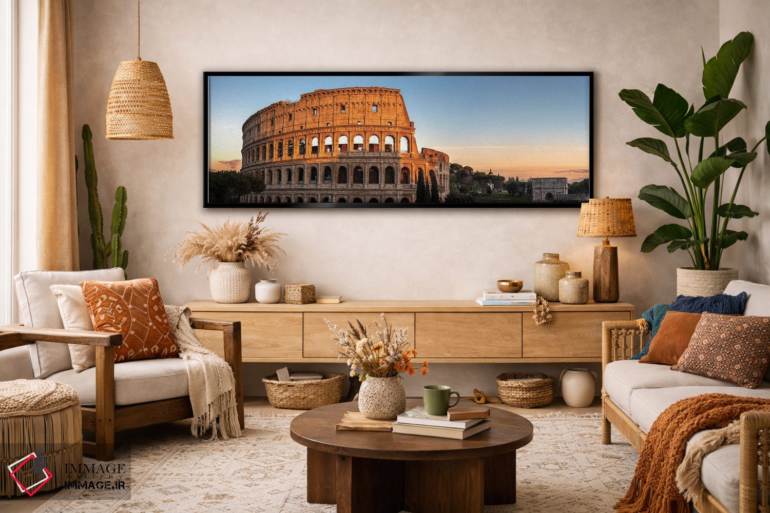 تابلو دکوراتیو Rome,نمای پانورامای کولوسئوم، رم اثر ماتئو کولومبو - D4B