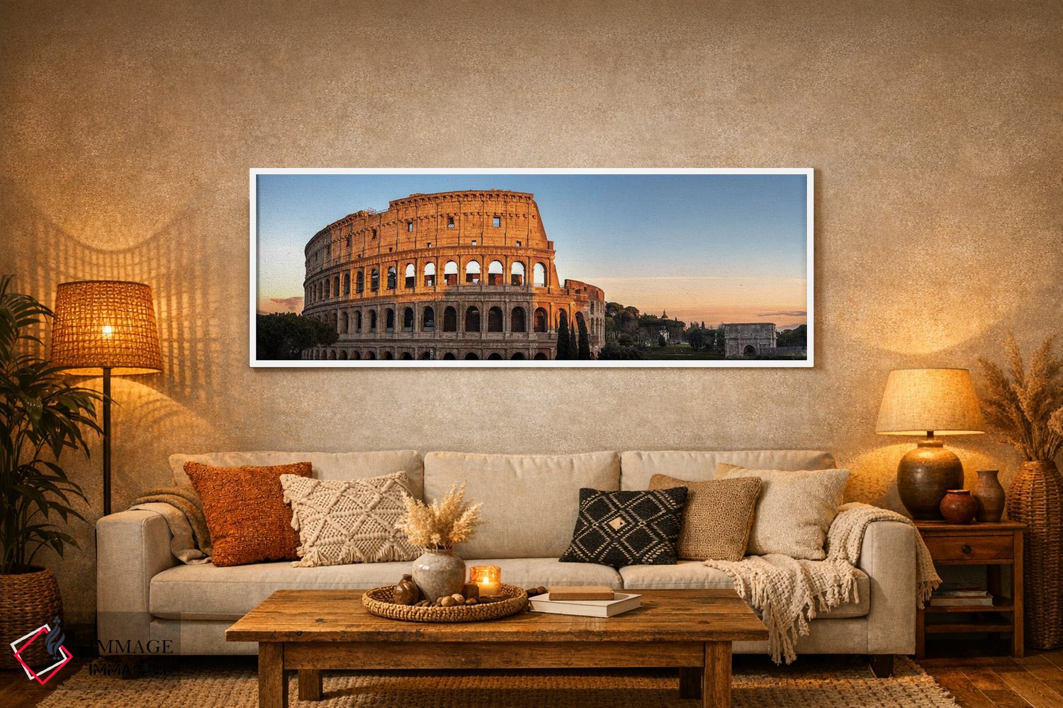 تابلو دکوراتیو Rome,نمای پانورامای کولوسئوم، رم اثر ماتئو کولومبو - D5W