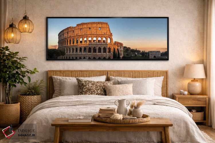 تابلو دکوراتیو Rome,نمای پانورامای کولوسئوم، رم اثر ماتئو کولومبو - D6B