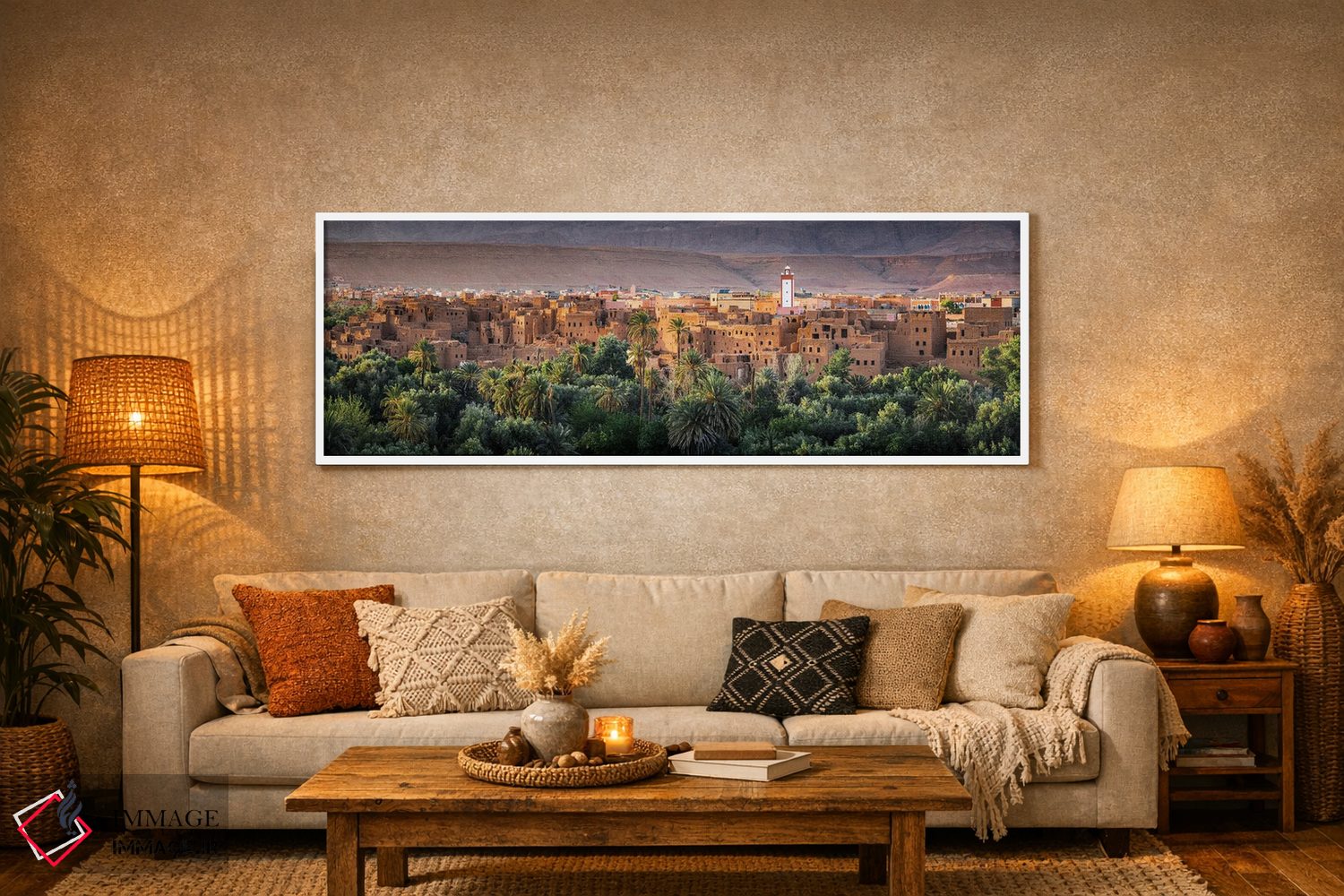 تابلو دکوراتیو Morocco,غروب بر قلعه قدیمی، مراکش اثر ماتئو کولومبو - D6W