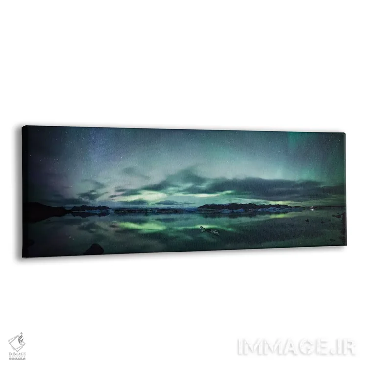 تابلو دکوراتیو Iceland,پانورامای شفق قطبی، ایسلند اثر ماتئو کولومبو - نمای پرسپکتیو محصول