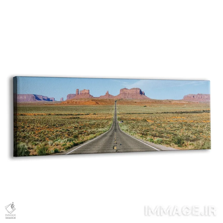 تابلو دکوراتیو Monument Valley, Arizona,بزرگراه ۱۶۳ آمریکا، دره یادمان… اثر ماتئو کولومبو - نمای پرسپکتیو محصول
