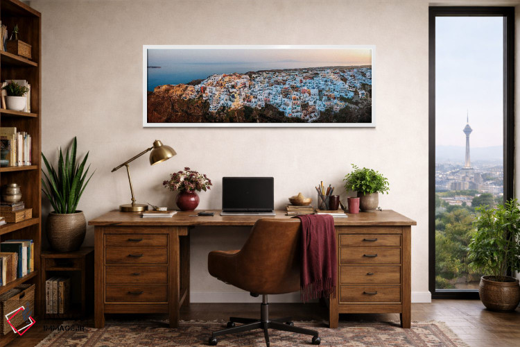 تابلو دکوراتیو Santorini,اویا زیبای سانتورینی اثر ماتئو کولومبو - D1W