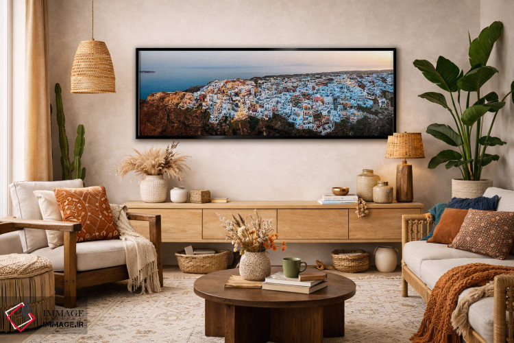 تابلو دکوراتیو Santorini,اویا زیبای سانتورینی اثر ماتئو کولومبو - D4B