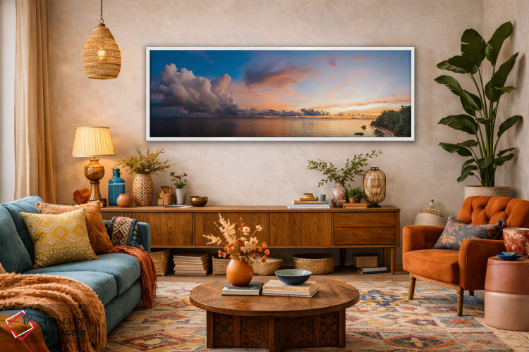 تابلو دکوراتیو Seychelles,غروب پانورامیک بر فراز اقیانوس، سیشل اثر ماتئو کولومبو - D2W