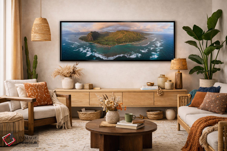 تابلو دکوراتیو جزیره اوآهو هنگام غروب، هاوایی اثر ماتئو کولومبو - D3B