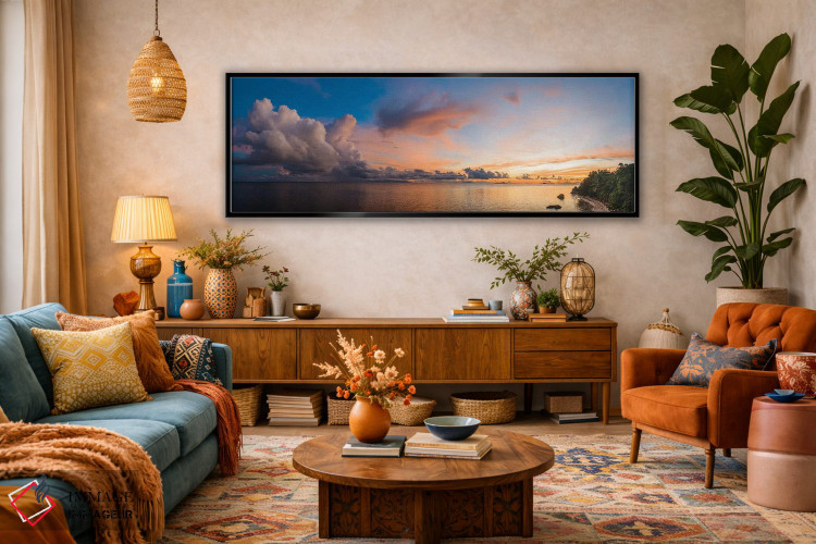 تابلو دکوراتیو Seychelles,غروب پانورامیک بر فراز اقیانوس، سیشل اثر ماتئو کولومبو - D3B