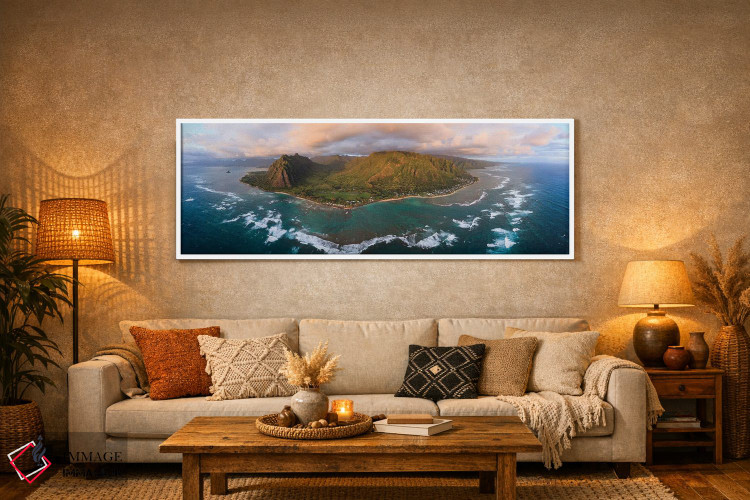 تابلو دکوراتیو جزیره اوآهو هنگام غروب، هاوایی اثر ماتئو کولومبو - D4W