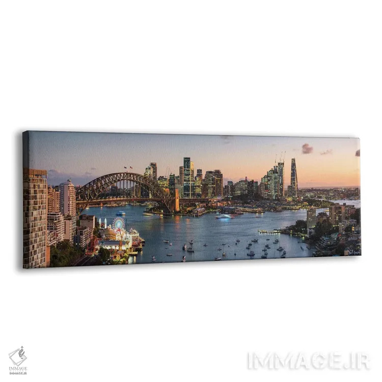 تابلو دکوراتیو Australia,نمای گسترده از خط افق سیدنی، استرالیا اثر ماتئو کولومبو - نمای پرسپکتیو محصول