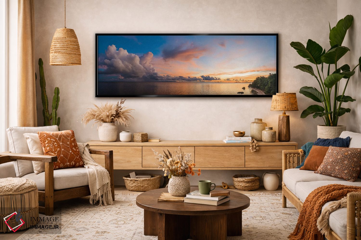 تابلو دکوراتیو Seychelles,غروب پانورامیک بر فراز اقیانوس، سیشل اثر ماتئو کولومبو - D4B