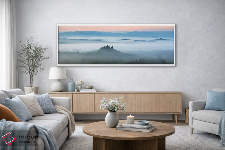 تابلو دکوراتیو Tuscany, Italy,وال درچیا در مه، توسکانی، ایتالیا اثر ماتئو کولومبو - D3W