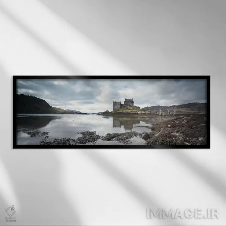 تابلو دکوراتیو Scottish Highlands,قلعه ایلین دونان، ارتفاعات اسکاتلند اثر ماتئو کولومبو - نمای قابدار مشکی