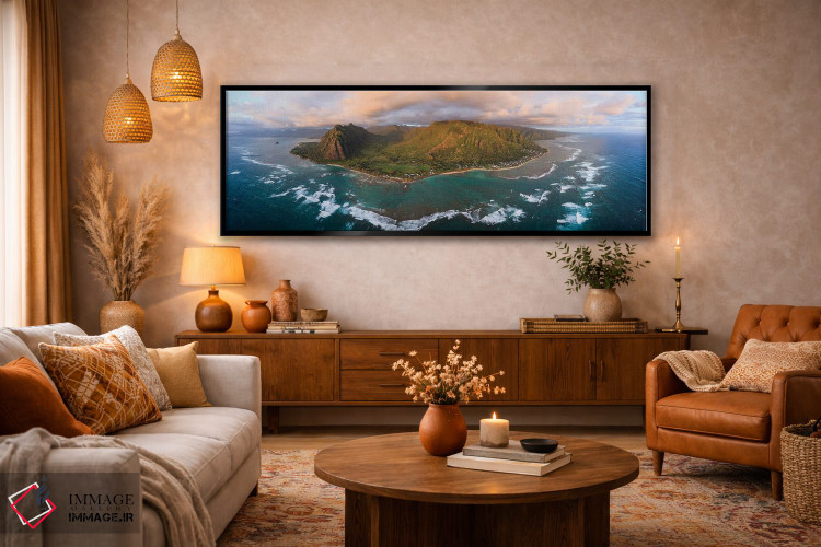 تابلو دکوراتیو جزیره اوآهو هنگام غروب، هاوایی اثر ماتئو کولومبو - D5B