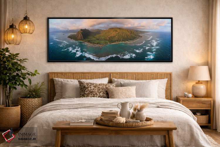 تابلو دکوراتیو جزیره اوآهو هنگام غروب، هاوایی اثر ماتئو کولومبو - D6B