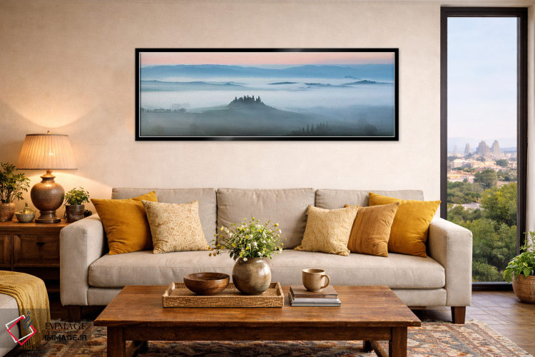 تابلو دکوراتیو Tuscany, Italy,وال درچیا در مه، توسکانی، ایتالیا اثر ماتئو کولومبو - D6B
