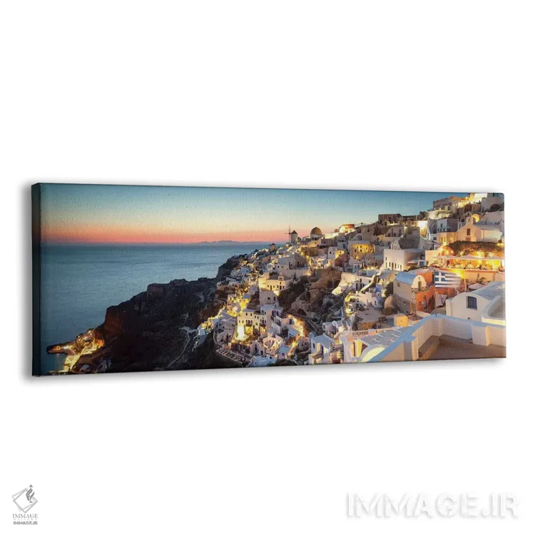 تابلو دکوراتیو Santorini, Greece,اویا در غروب، سانتورینی، یونان اثر ماتئو کولومبو - نمای پرسپکتیو محصول