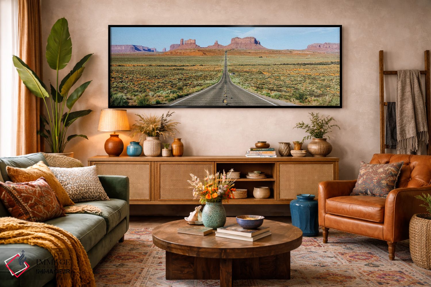 تابلو دکوراتیو Monument Valley, Arizona,بزرگراه ۱۶۳ آمریکا، دره یادمان… اثر ماتئو کولومبو - D2B