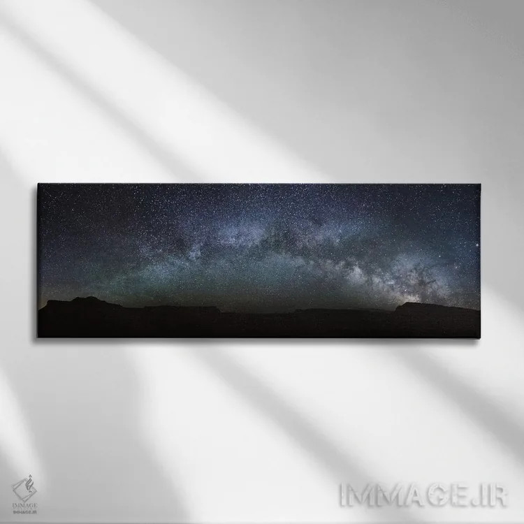 تابلو دکوراتیو پانورامای کهکشان راه شیری اثر ماتئو کولومبو - نمای روبهرو روی دیوار
