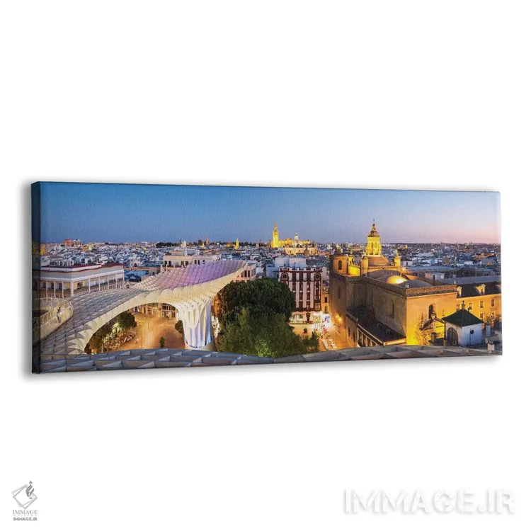 تابلو دکوراتیو Andalusia, Spain,سویا در گرگ و میش، آندلس، اسپانیا اثر ماتئو کولومبو - نمای پرسپکتیو محصول