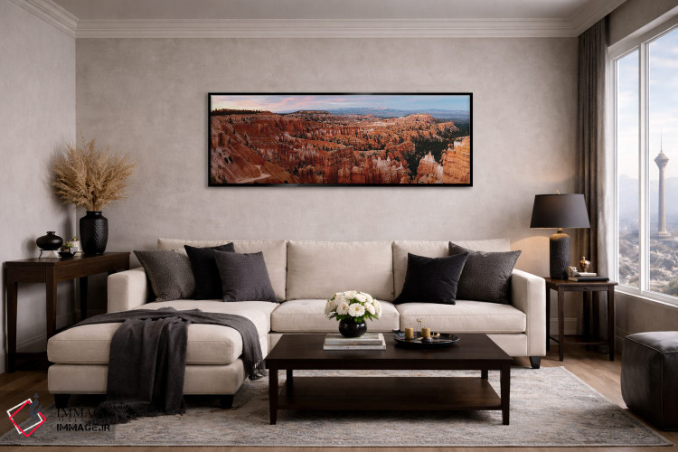 تابلو دکوراتیو Utah,غروب پانورامیک در پارک ملی برایس، یوتا اثر ماتئو کولومبو - D5B