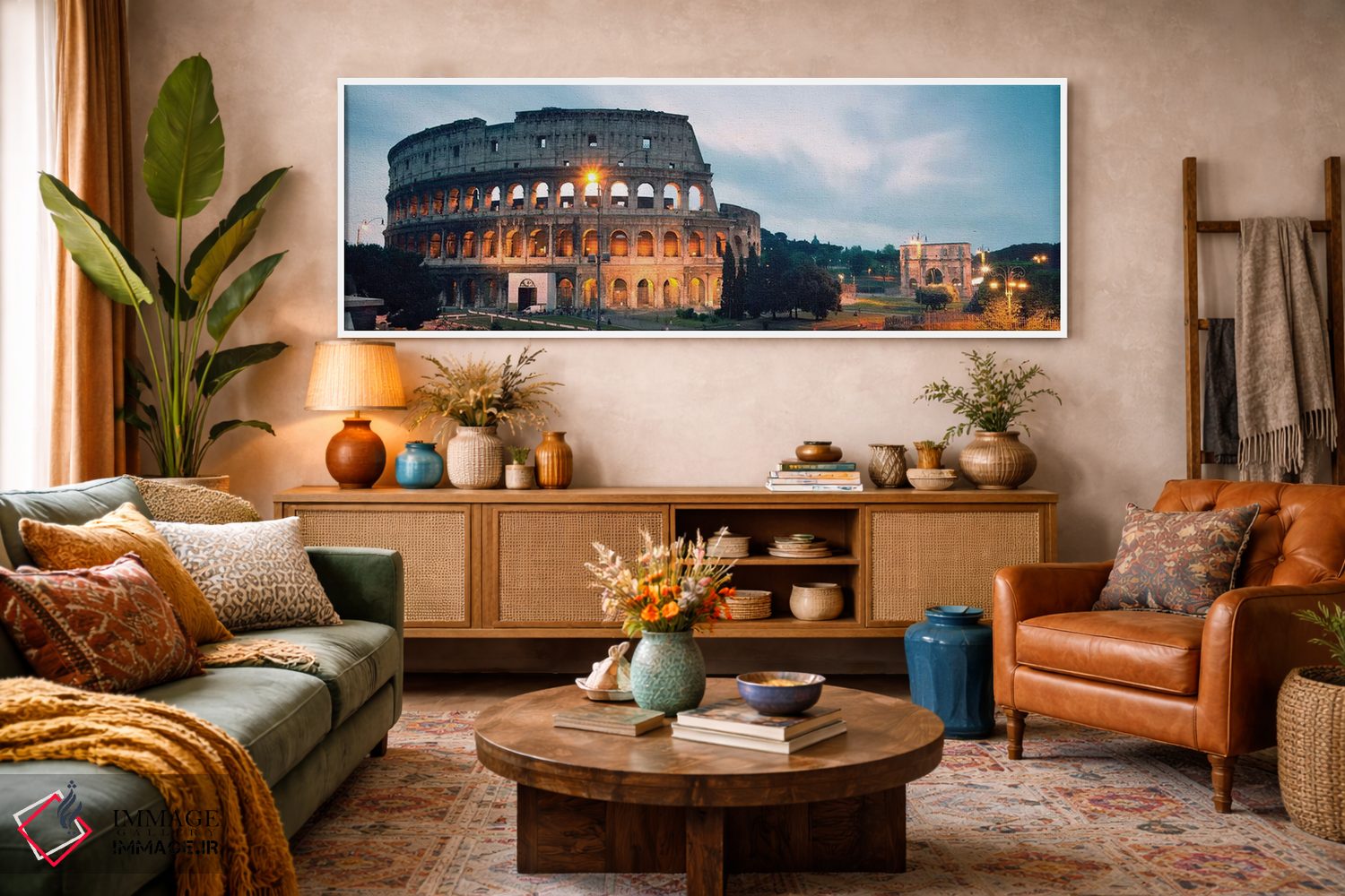 تابلو دکوراتیو غروب هنگام کولوسئوم اثر ماتئو کولومبو - D1W