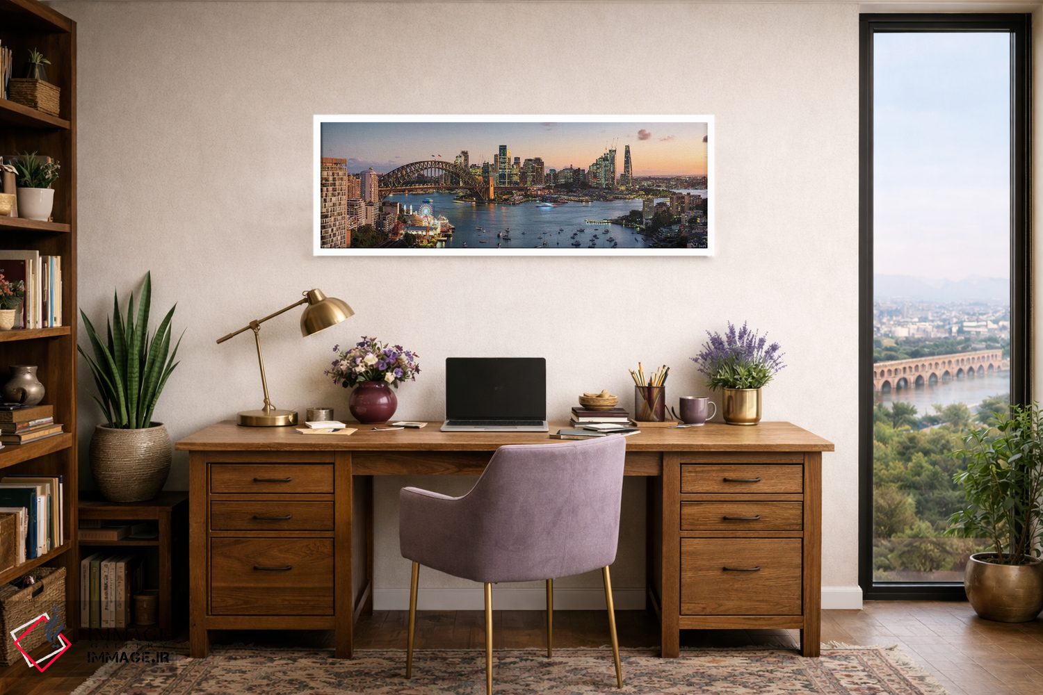 تابلو دکوراتیو Australia,نمای گسترده از خط افق سیدنی، استرالیا اثر ماتئو کولومبو - D1W