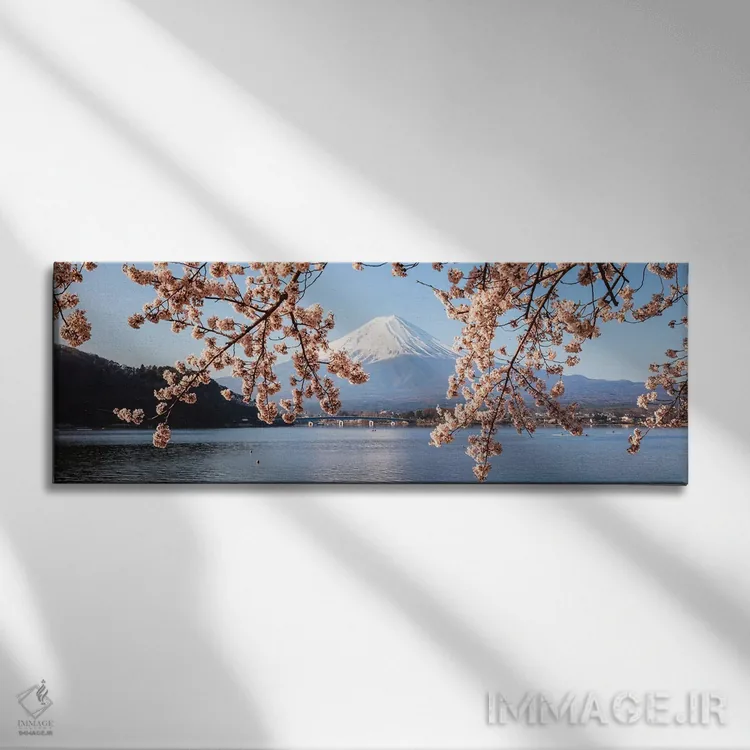 تابلو دکوراتیو Japan I,کوه فوجی و درختان گیلاس، ژاپن I اثر ماتئو کولومبو - نمای روبهرو روی دیوار