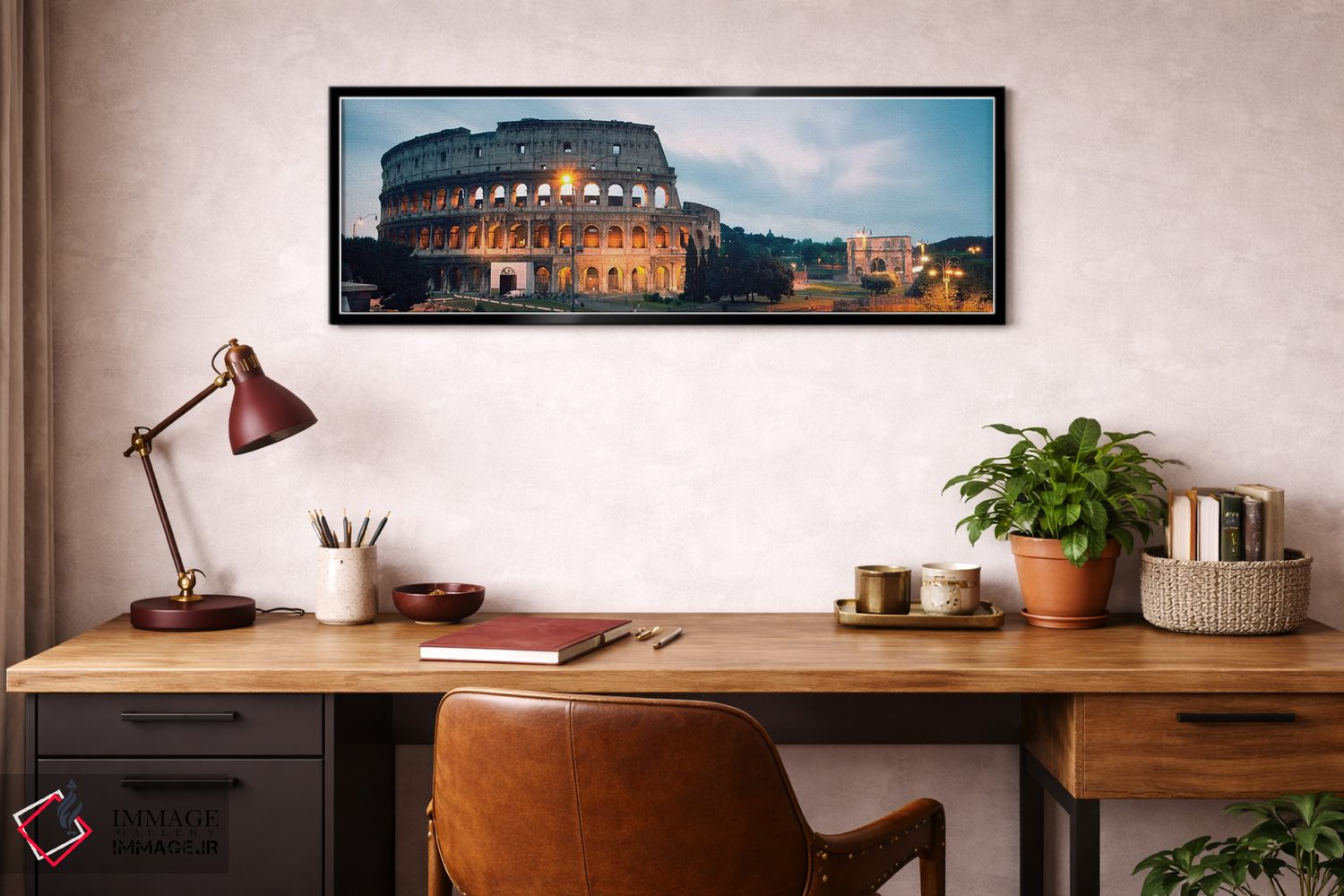 تابلو دکوراتیو غروب هنگام کولوسئوم اثر ماتئو کولومبو - D4B
