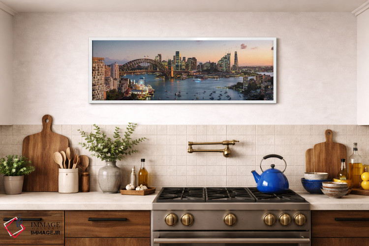 تابلو دکوراتیو Australia,نمای گسترده از خط افق سیدنی، استرالیا اثر ماتئو کولومبو - D2W