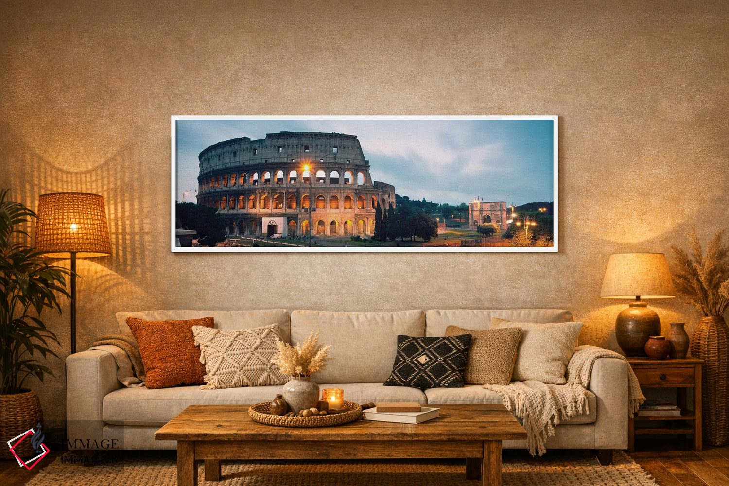 تابلو دکوراتیو غروب هنگام کولوسئوم اثر ماتئو کولومبو - D5W