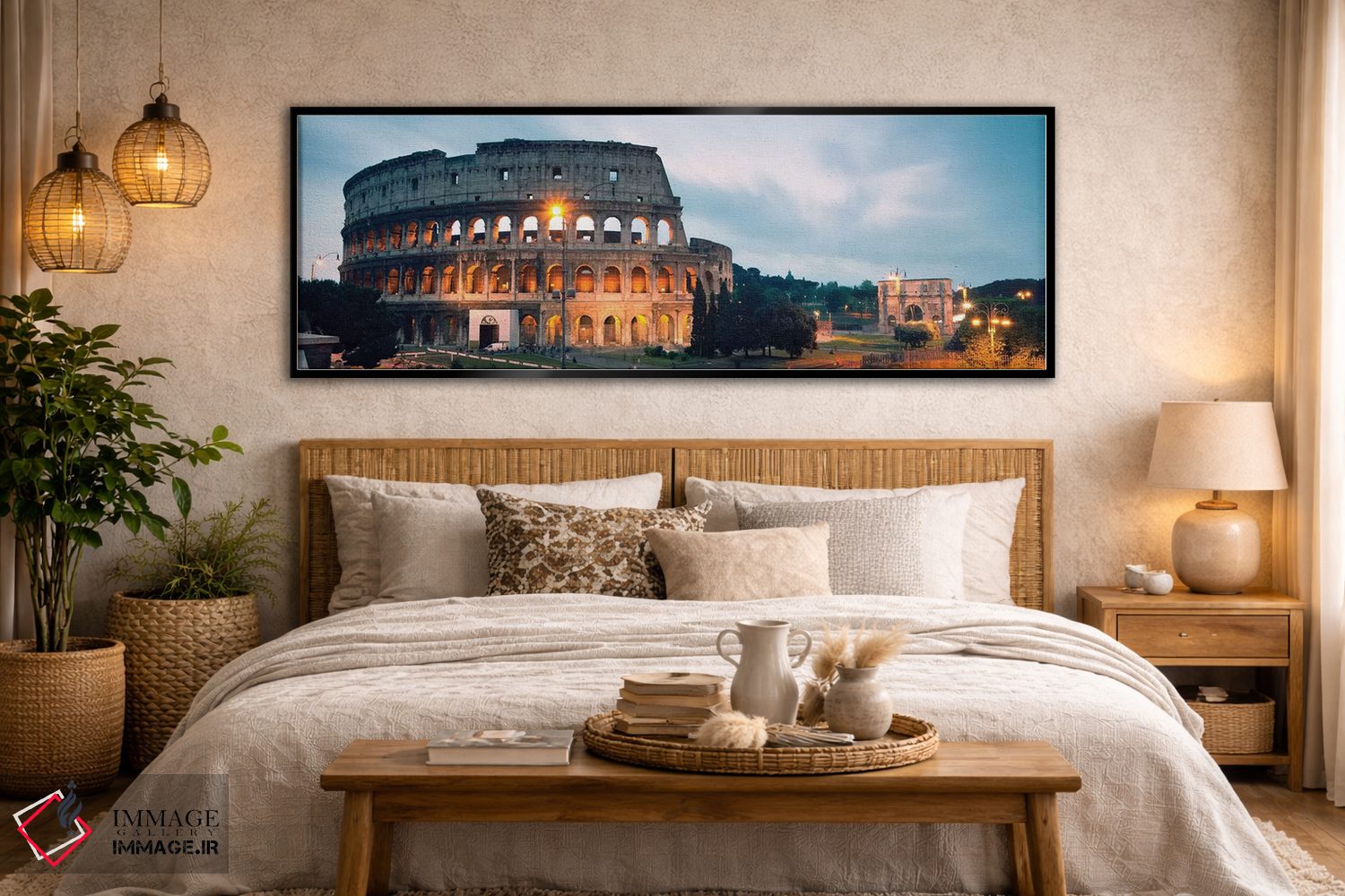 تابلو دکوراتیو غروب هنگام کولوسئوم اثر ماتئو کولومبو - D6B