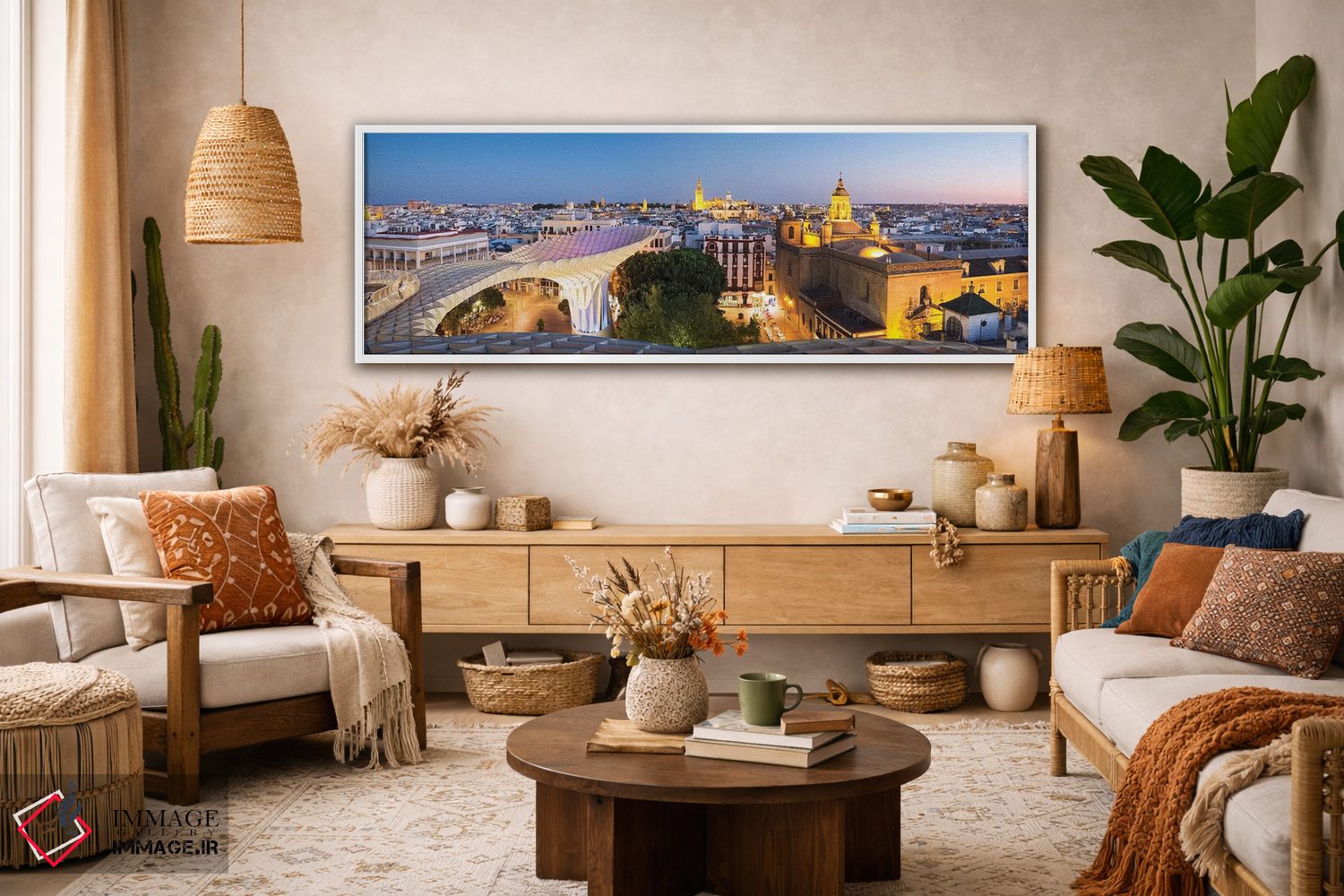 تابلو دکوراتیو Andalusia, Spain,سویا در گرگ و میش، آندلس، اسپانیا اثر ماتئو کولومبو - D2W