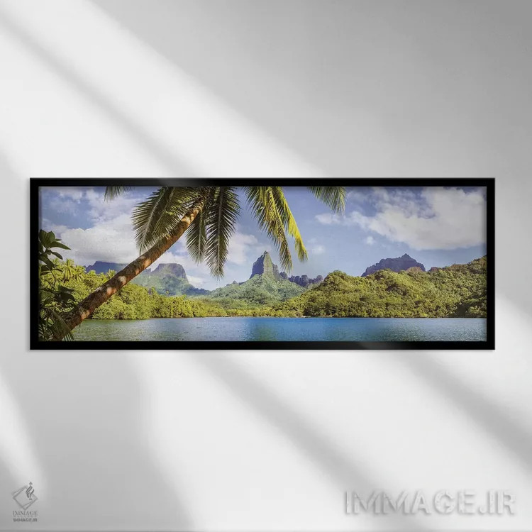 تابلو دکوراتیو French Polynesia,موره آ، پلی نزی فرانسه اثر ماتئو کولومبو - نمای قابدار مشکی