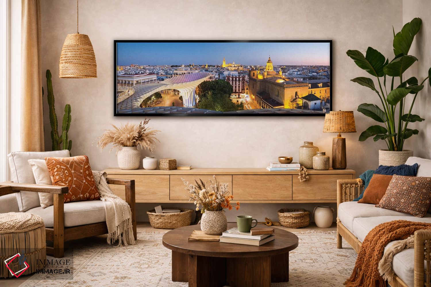 تابلو دکوراتیو Andalusia, Spain,سویا در گرگ و میش، آندلس، اسپانیا اثر ماتئو کولومبو - D4B