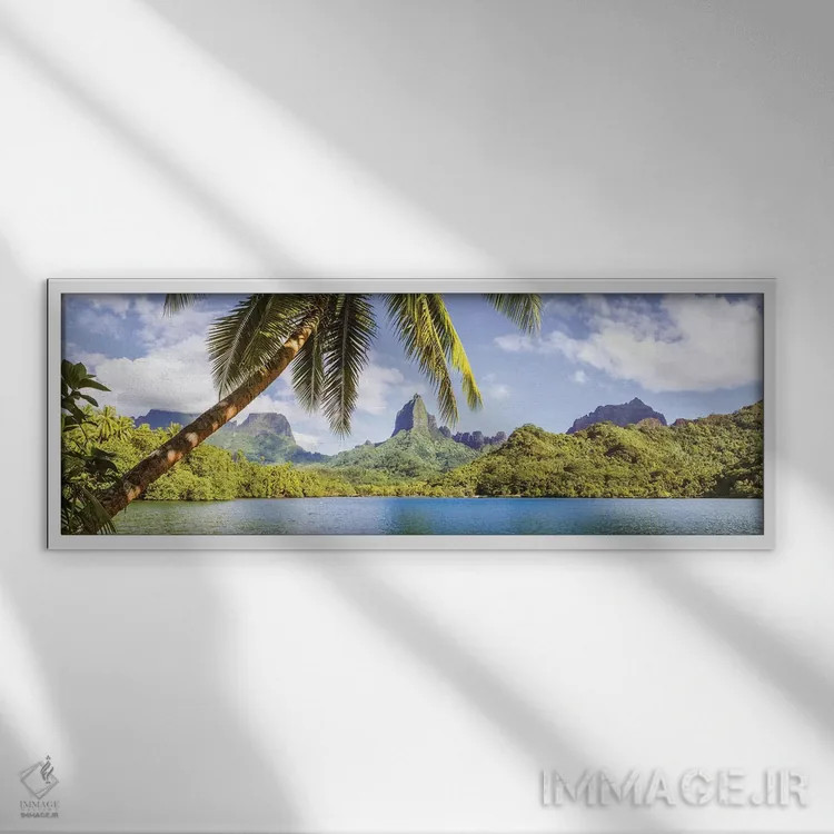 تابلو دکوراتیو French Polynesia,موره آ، پلی نزی فرانسه اثر ماتئو کولومبو - نمای قابدار سفید