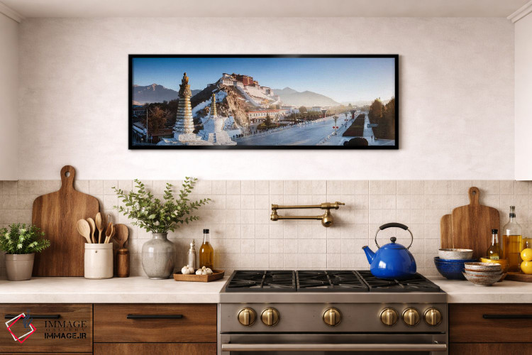 تابلو دکوراتیو Tibet,پانورامای قصر پوتالا، تبت اثر ماتئو کولومبو - D1B