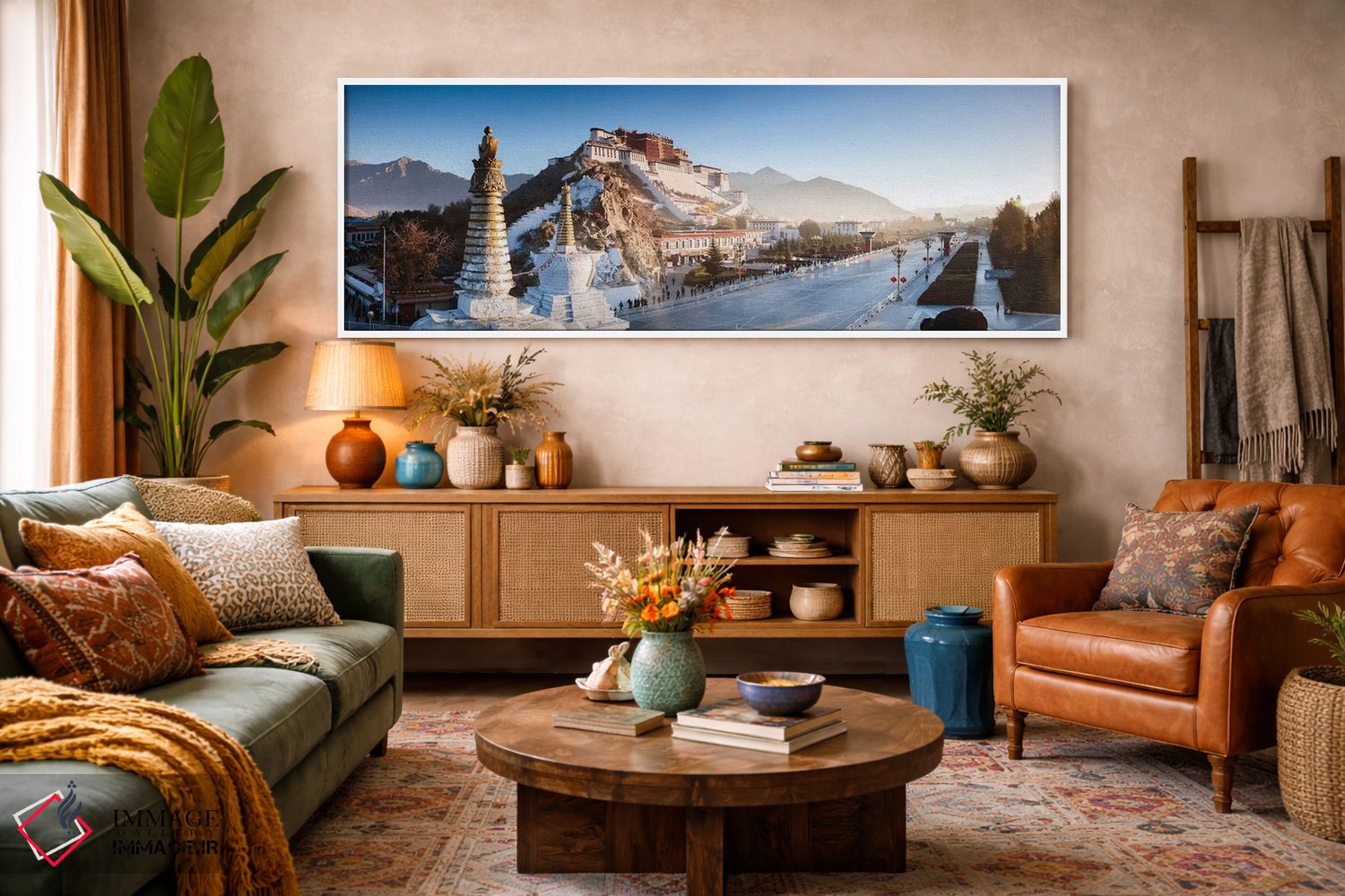 تابلو دکوراتیو Tibet,پانورامای قصر پوتالا، تبت اثر ماتئو کولومبو - D2W