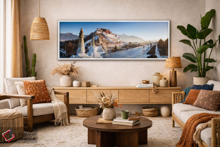 تابلو دکوراتیو Tibet,پانورامای قصر پوتالا، تبت اثر ماتئو کولومبو - D3W