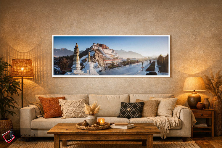 تابلو دکوراتیو Tibet,پانورامای قصر پوتالا، تبت اثر ماتئو کولومبو - D5W