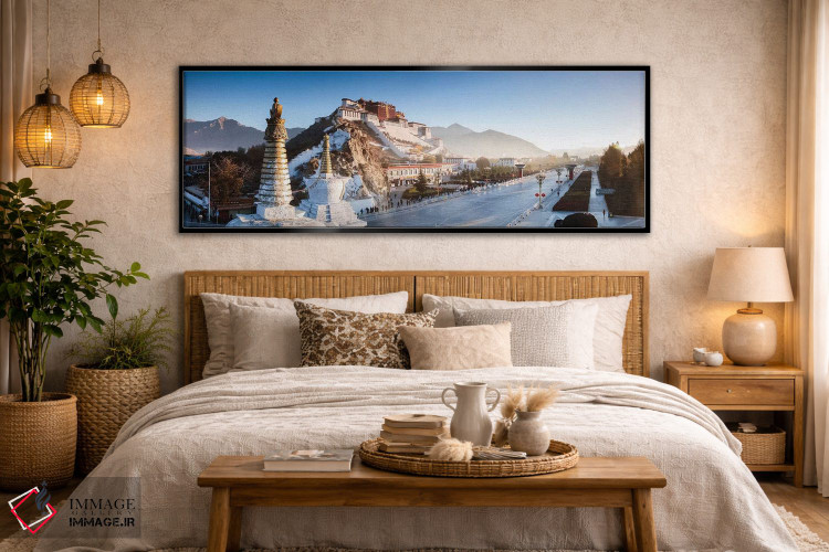 تابلو دکوراتیو Tibet,پانورامای قصر پوتالا، تبت اثر ماتئو کولومبو - D6B