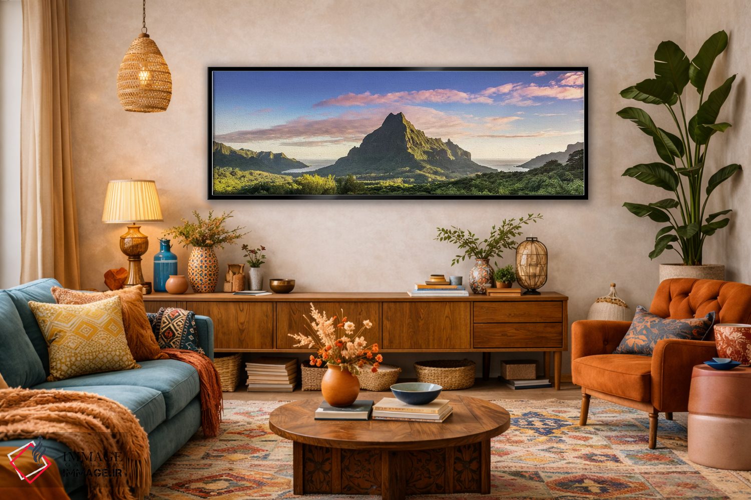 تابلو دکوراتیو French Polynesia,طلوع خورشید بر فراز موره آ، پلی نزی فران… اثر ماتئو کولومبو - D3B