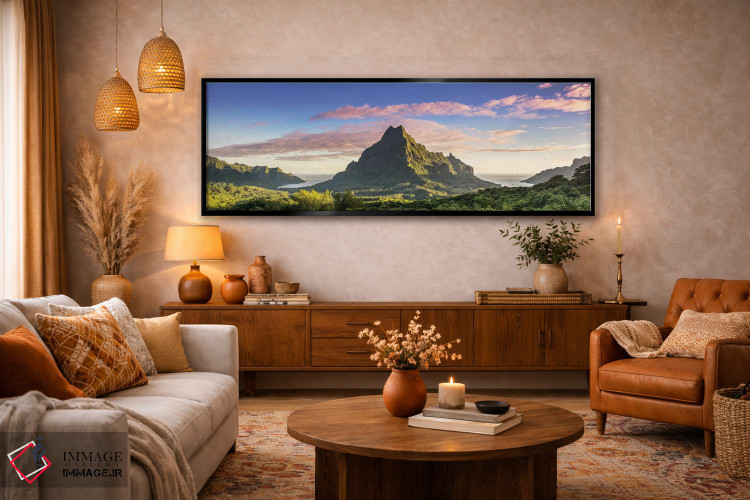 تابلو دکوراتیو French Polynesia,طلوع خورشید بر فراز موره آ، پلی نزی فران… اثر ماتئو کولومبو - D5B