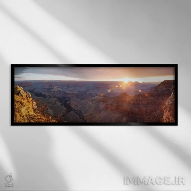 تابلو دکوراتیو Grand Canyon,نقطه ماثر، گرند کنیون - نمای قابدار مشکی