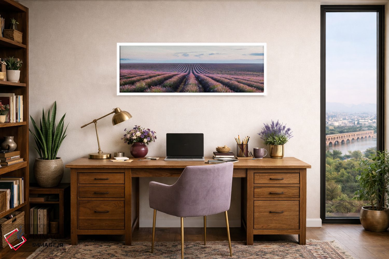 تابلو دکوراتیو Provence, France,مزرعه اسطوخودوس، پروانس، فرانسه اثر ماتئو کولومبو - D1W