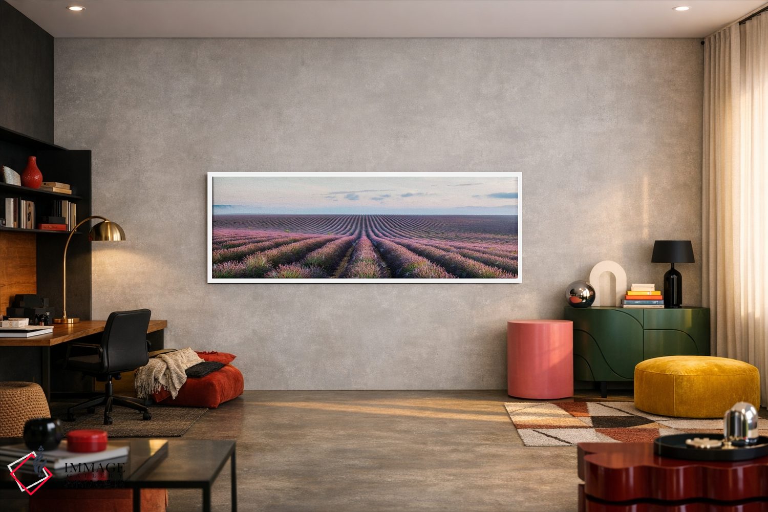 تابلو دکوراتیو Provence, France,مزرعه اسطوخودوس، پروانس، فرانسه اثر ماتئو کولومبو - D4W