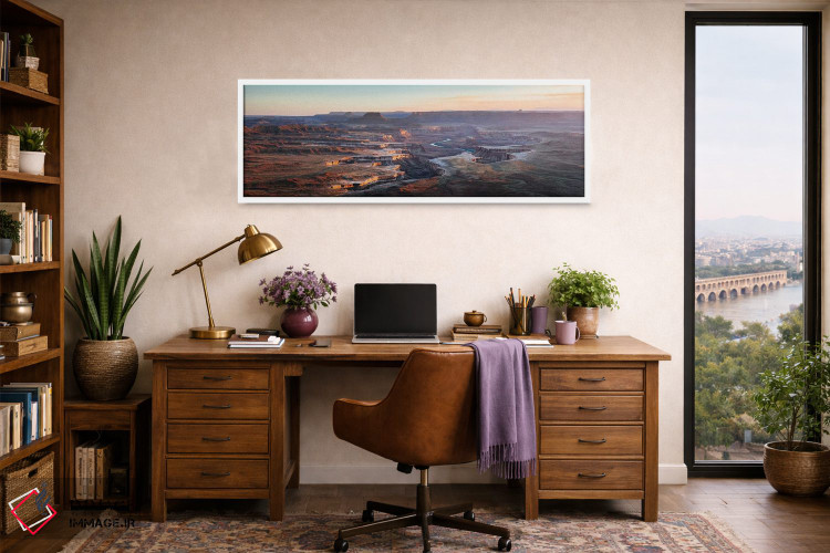 تابلو دکوراتیو Canyonlands,چشم انداز رودخانه سبز، کنیون لندز اثر ماتئو کولومبو - D1W